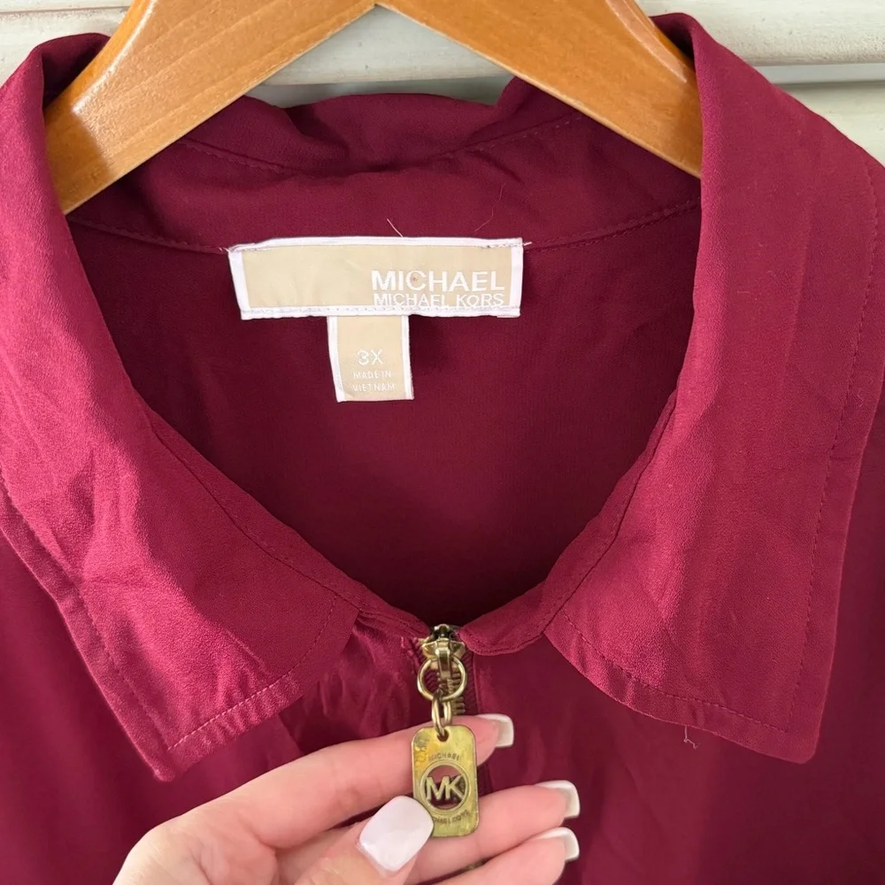 Michael Kors Burgundy Classy Top